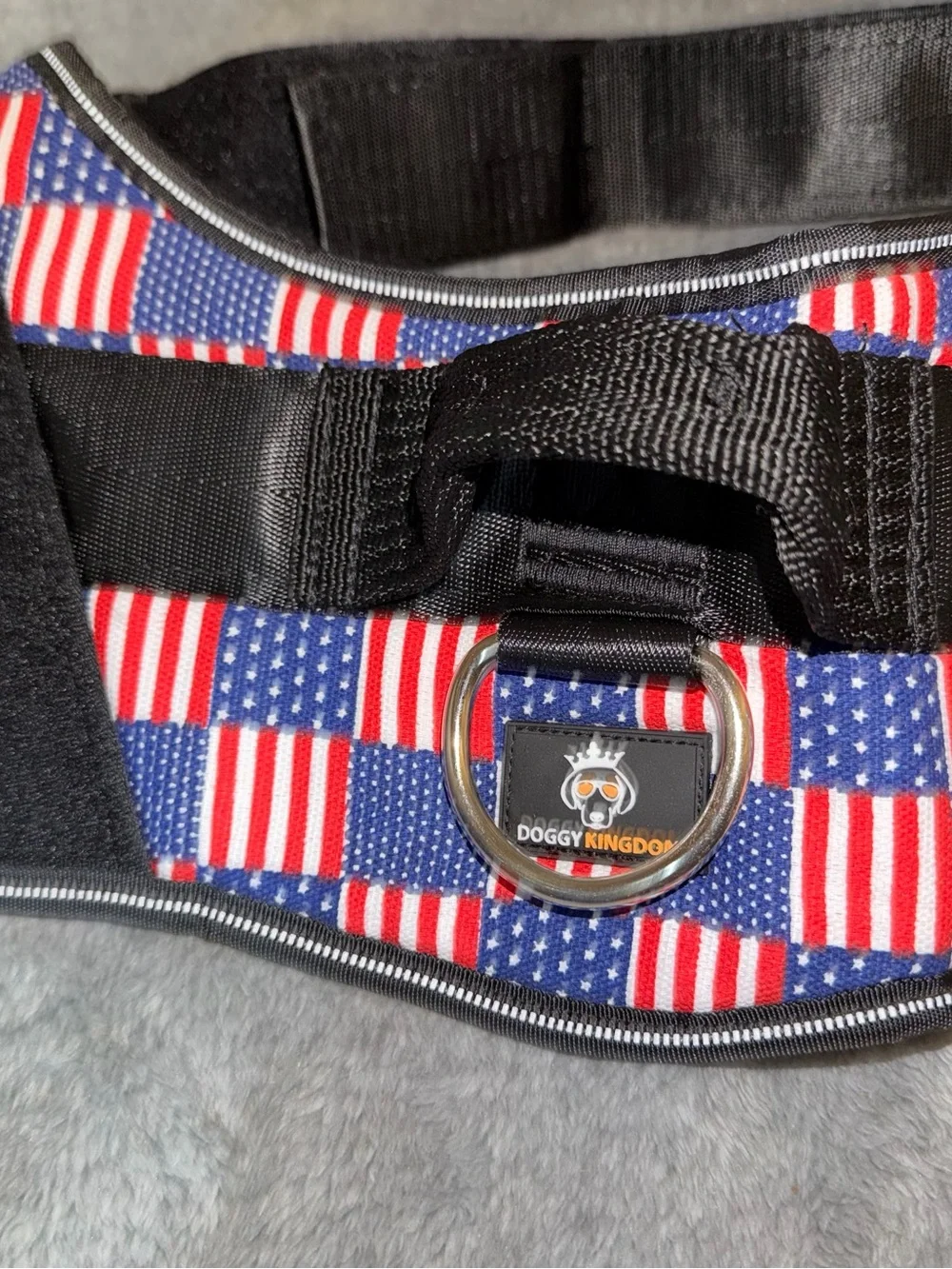 Patriotic Dog Harness American Flag XXL, Doggy Kingdom, Strong Stylish